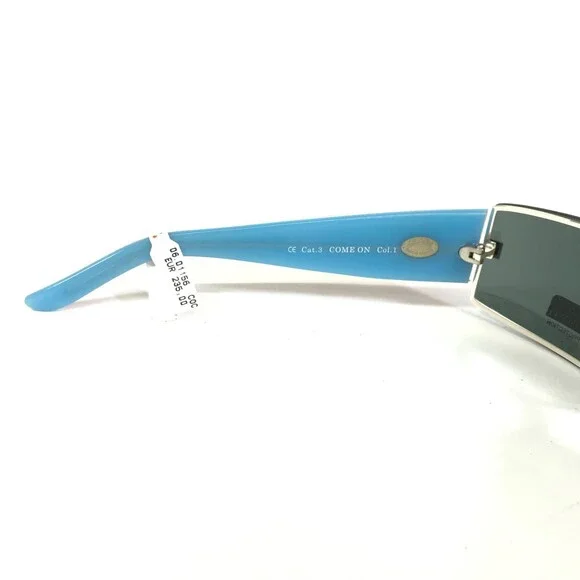 Coco Song Sunglasses COME ON Col.1 Blue Pink Square Frames with Green Lenses